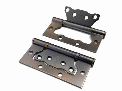 Петля стальная RENZ IN100-2BB FH MBN безВР 100*75*2,5, 2 подшипника, б/колп., матовый черный никель (без врезки)