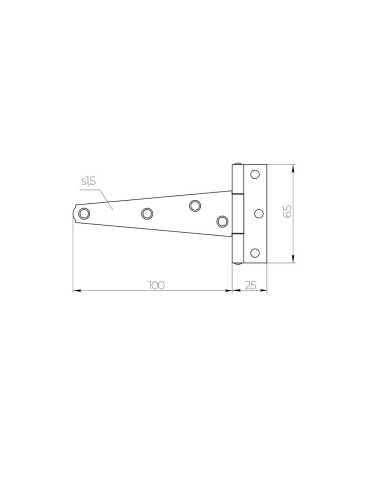 Петля-стрела Ajax (Аякс) мебельная LM/IN100 STR YZN желтый цинк