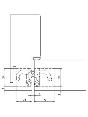 Петля скрытого монтажа Morelli HH-4 SC врезная с 3D-регулировкой вес полотна до 40 кг, цвет матовый хром