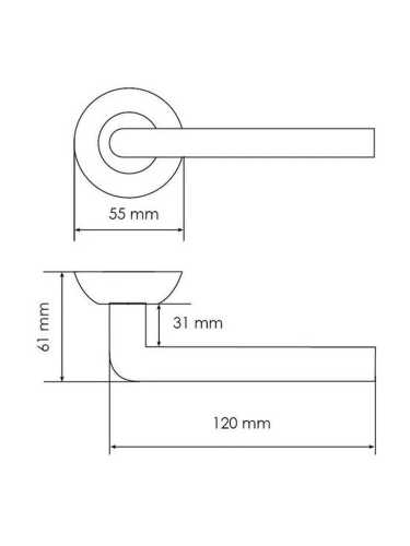 Комплект дверных ручек Morelli MH-03 BL с заверткой MH-WC BL + магнитный замок M1895 BL, цвет черный