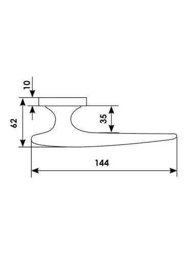 Ручка дверная Morelli Luxury BOLID R4 CRO раздельная на круглой розетке, цвет хром, латунь
