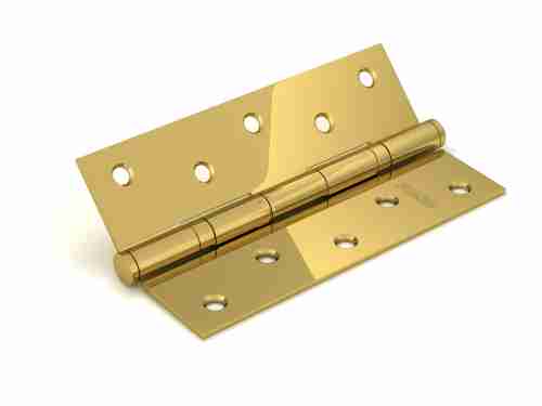 Комплект 2 шт. - Петля дверная стальная универсальная Fuaro 2BB 125x75x2,5 PB (латунь)