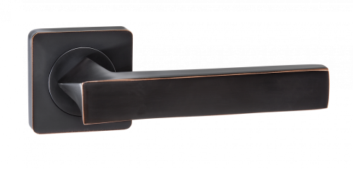 Ручки дверные RENZ INDH 302-02 ABB Равенна бронза черная с патиной