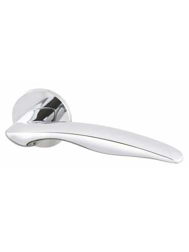 Ручка дверная межкомнатная Armadillo R.URS52.WAVE CP-8 хром с Бесшумным замком Fuaro и Петлями Fuaro
