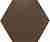 Керамогранит Equipe Hexatile Marron Mate напольная 17,5х20