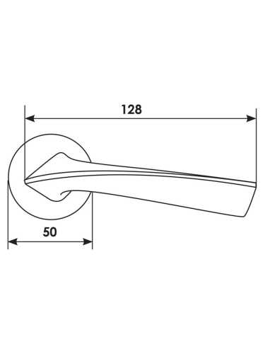 Ручка дверная Morelli Luxury COMETA R5 OTL раздельная на круглой розетке 7 мм, цвет золото, латунь