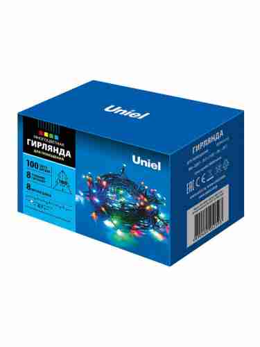 Светодиодная гирлянда Uniel 220V разноцветный ULD-S0800-100/DGA Multi IP20 07924