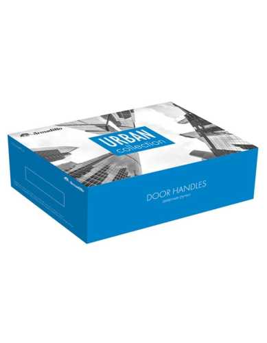 Комплект: Ручки Armadillo Urban Cube URB3 CP/White-14 + Завертка BK6.R.URB52 СР-8 хром