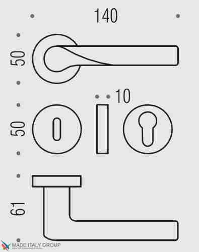 Дверная ручка на круглом основании COLOMBO Libra SK21RSB-CR полированный хром