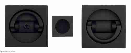 Ручка для раздвижной/распашной двери на квадратном основании Venezia U144 черный