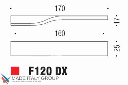 Ручка скоба модерн COLOMBO DESIGN F120DXF-CR полированный хром 160 мм