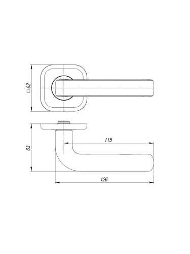 Ручка Fuaro (Фуаро) раздельная K.TRD62.TOROID.LITE BL-24 черный
