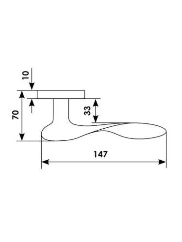 Ручка дверная Morelli Luxury LUNCH PF OSA раздельная на круглой розетке, цвет матовое золото, латунь