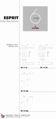 Дверная ручка на квадратном основании COLOMBO Esprit BT11RSB-CM матовый хром