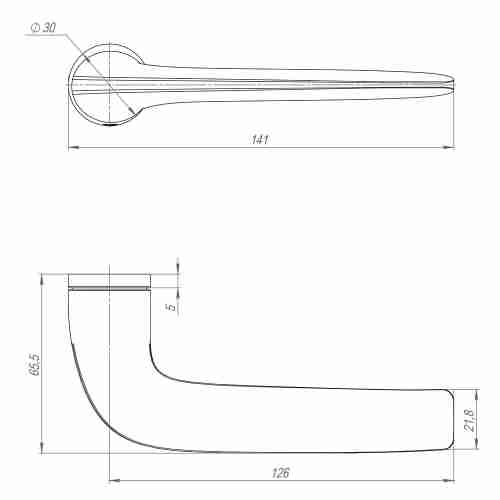 Ручка раздельная R.ART30.LACONY BL-26 черный