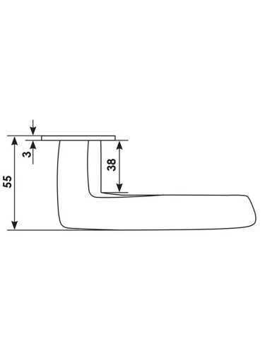 Ручка дверная Morelli WIND R1 OTL раздельная на круглой розетке из латуни, цвет золото, латунь