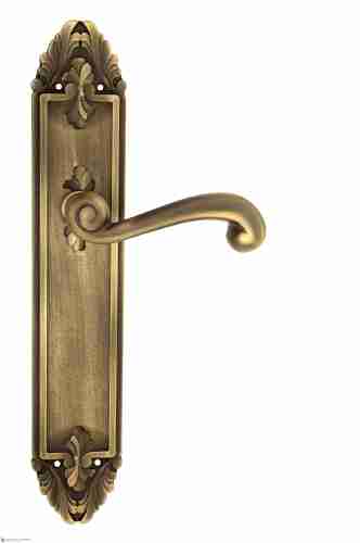 Дверная ручка Venezia "CARNEVALE" на планке PL90 матовая бронза