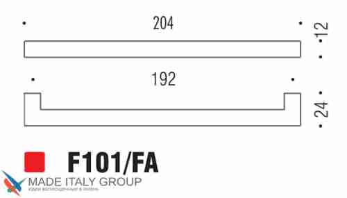 Ручка скоба модерн COLOMBO DESIGN F101FA-CR полированный хром 192 мм