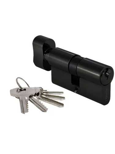 Цилиндровый механизм (личинка) Morelli 60CK BL с заверткой (60мм 25+10+25), цвет - черный