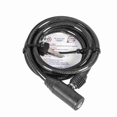 Замок Punto (Пунто) тросовый PK-BIKE-1012-KEY (10х1200) 2key/подвес