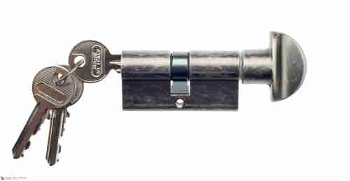 Цилиндровый механизм ключ-вертушка Venezia 25/10/35 античное серебро