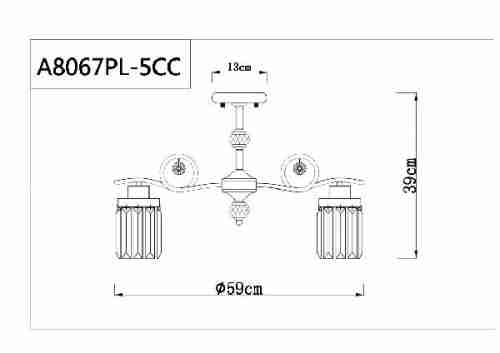 Потолочная люстра Artelamp Sophie A8067PL-5CC