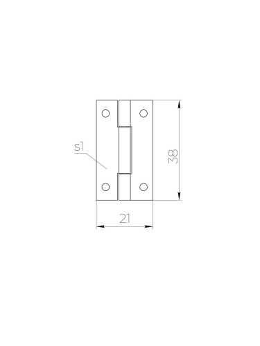 Петля Ajax (Аякс) карточная универсальная LM/IN22x35x1U YZN желтый цинк (2 шт)