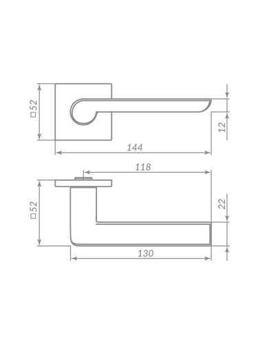 Ручка Punto (Пунто) раздельная K.ARC.Q52.STEP GR-23 графит