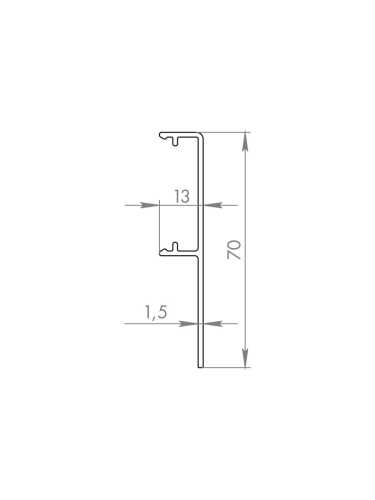Декоративная Armadillo (Армадилло) планка SLD.Comfort-PRO/2000 cover BL черный
