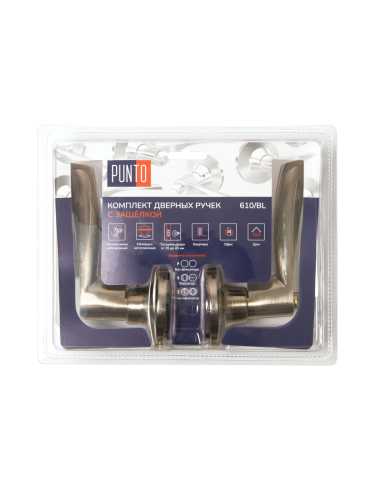 Ручка Punto (Пунто) защелка DK610/BL AB-BK (фик.) бронза