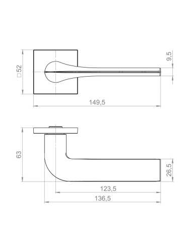 Ручка Fuaro (Фуаро) раздельная K.ZL52.MEDIANA BL-24 черный