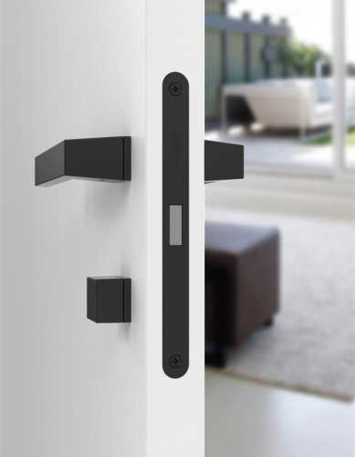 Комплект: Ручки Armadillo K.ART30.CLARITY BL-26+Завертка+Бесшумный замок Fuaro/черный