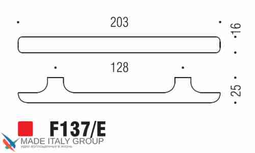 Ручка скоба модерн COLOMBO DESIGN F137E-CM матовый хром 128 мм