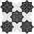 Мозаика Skalini Pantheon PNT (BLACK-White) Irregular х10 9,2х18,4