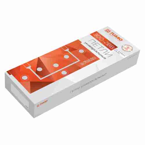 Комплект 2 шт. - Петля Fuaro (Фуаро) универсальная без врезки IN4300W CP (300-2BB 100x2) (хром)