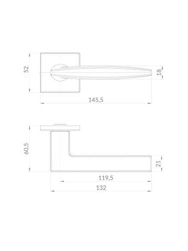 Ручка Punto (Пунто) раздельная K.EST.Q52.FAVORIT BL-24 черный