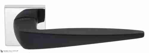 Дверная ручка Venezia Unique "MIAMI" полированный хром / черный (мягкое покрытие)