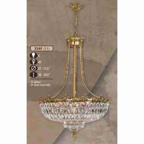 Люстра подвесная Riperlamp 354F/6 EA CRYSTAL ASFOUR