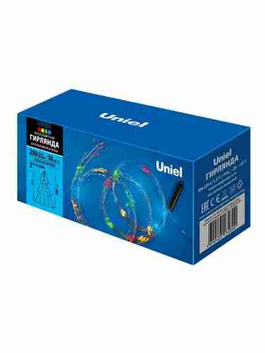 Уличная светодиодная гирлянда Uniel Лучи росы 220V разноцветный ULD-E0200-200/STA Multi IP44 UL-00007284