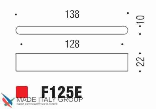 Ручка скоба модерн COLOMBO DESIGN F125E-NM матовый черный 128 мм