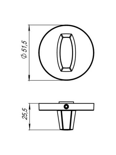 Ручка дверная межкомнатная Armadillo R.URS52.FLAME SN-3 матовый никель с Заверткой BK6.R.URS52 SN-3