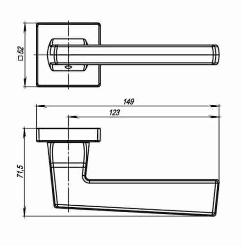 Комплект на 3 двери - Ручка дверная межкомнатная Armadillo Urban Groove USQ5 SN/СР/SN-12 матовый никель/хром