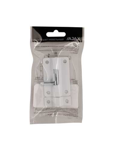 Шпингалет Ajax (Аякс) мебельный металлический SPD60х30 WH белый