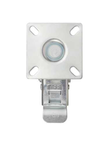 Опора Ajax (Аякс) колесная со стопором и площадкой WL/B-60R/50 kg (brake) резина