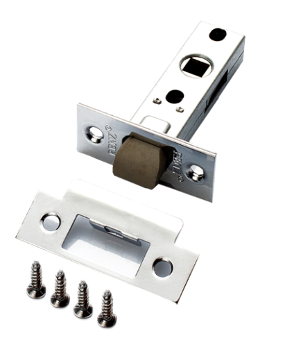 Защелка межкомнатная RENZ INL 5-45 plastic С пластиковый язычок, хром блестящий