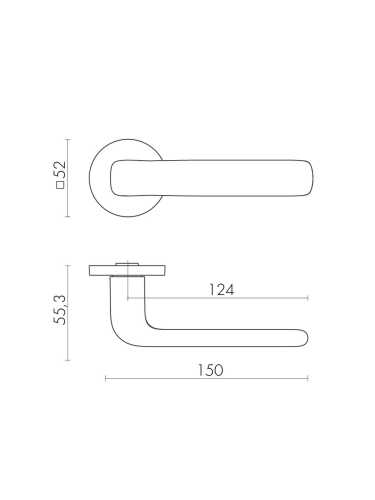 Ручка дверная Fuaro (Фуаро) межкомнатная R.SLR52.PRIDE SSG-39 сатинированное золото  Набор 2