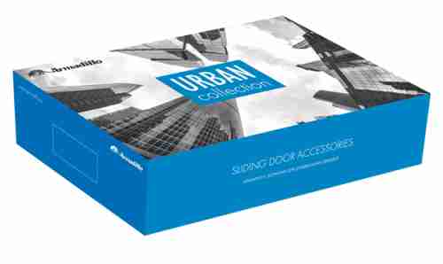 Комплект на 2 двери - Ручка для раздвижных дверей Armadillo SH010 URB BPVD-77 вороненый никель
