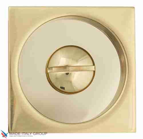 Ручка для раздвижной/распашной двери на квадратном основании Venezia U144 полированная латунь