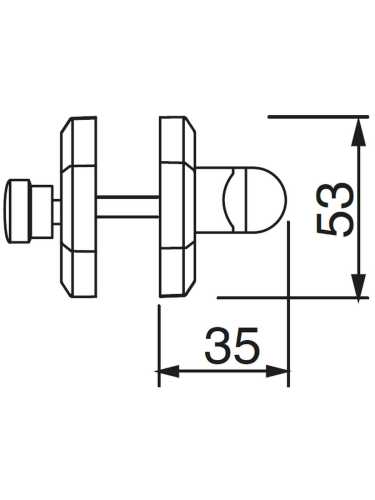 Завертка сантехническая Morelli Luxury LUX-WC-Y CSA цвет матовый хром