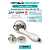 Ручка дверная межкомнатная Armadillo R.CL55.Silvia SILVER-925/LWP-109 серебро 925/беж.фарфор с Заверткой BK6.R.CL55 SILVER-925